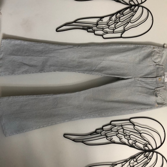 Frame Denim Pants - Frame denim pinstripe blue/ white flare jeans